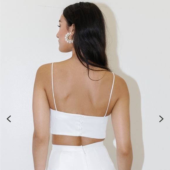 NWT By Watters bow crop top sz 8 - Picture 3 of 8